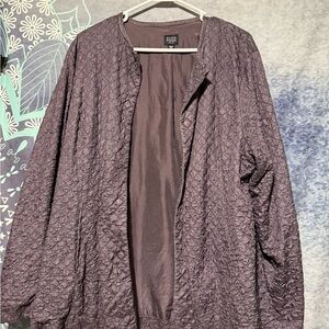 Eileen Fisher Purple Quilted Puffer Jacket